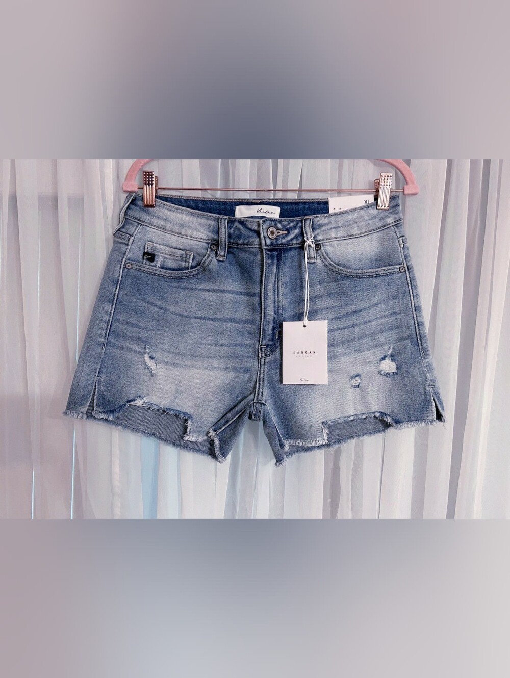 KANCAN HIGH RISE DENIM SHORTS